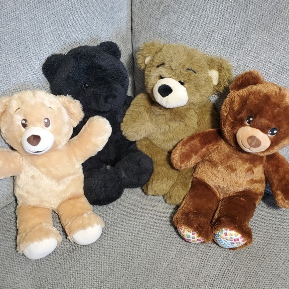 Build-A-Bear Other - Build-A-Bear Workshop Lot Of 4 Bears, Vintage Bearemy, Birthday Bear, Etc‎ Mixed